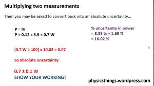 Combining Uncertainties 1 Youtube