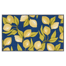 This your zone accent rug measures 3 feet 3 inches wide by 5 feet long, so it?s ideal for a play area, or small bed room. Lemons Accent Rug Navy 2x4 At Home