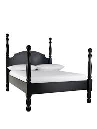 Black 4 Poster Queen Bed Retro Black Wooden Queen Platform Bed Decor With Low Four Poster And Curved Headboard Bedroom Incredi Bed Frame Design Four Poster Bed Frame Canopy Bed Frame