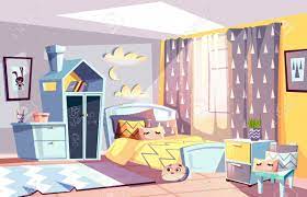 Clean the messy room | cartoon for kidslink video: Kids Room Modern Interior Vector Illustration Of Bedroom Furniture Royalty Free Cliparts Vectors And Stock Illustration Image 126506012