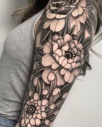 Flower tattoos, flower tattoo, flower tattoos designs, women, girls, men, flowers, floral, meaning, flower tattoos images, tribal, flower tattoos ideas. Floral Sleeve