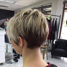 Short haircuts view from the back, take a blade to plug the side pieces behind the ears and leave a couple of layers in front for a popular most loved subject.the stacked short layers of this elegant style effectively produce the complimenting crown length. Short Pixie Haircuts Front And Back View Fortheprocedure