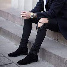 A wide variety of black suede chelsea boots options are available to you, such as ankle, ankle & bootie and midi.you can also choose from tpr, rubber and genuine leather black suede. Pin By Bartlomiej Rec On Shoes Men Boots Outfit Men Boots Men Outfit Chelsea Boots Outfit