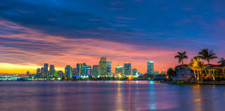 Download the above aesthetic sunset background design image and use it as your wallpaper, poster and banner design. Miami Skyline Sunset Imgur