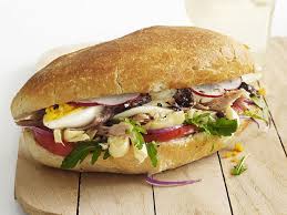Parisian Tuna Sandwiches Recipe Food Network Recipes Tuna Sandwich Pan Bagnat