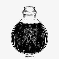 Hand Drawn Jellyfish Potion Bottle Lineart Hand Painted Bottle Potion Png Transparent Clipart Image And Psd File For Free Download Bottle Drawing How To Draw Hands Hand Painted Bottles