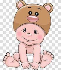 Baby With Bear Hat Cartoon Drawing Child Transparent Background Png Clipart Cartoon Drawings Baby Illustration Rabbit Cartoon Drawing