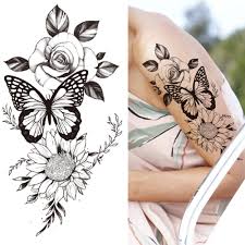 Maybe you would like to learn more about one of these? 3d Flower Half Sleeve Temporary Tattoos For Women Girls Black Butterfly Carnations Peony Tattoo Sticker Fake Tatoos Waterproof Temporary Tattoos Aliexpress