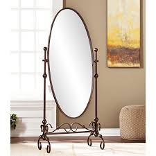 Vintage Metal Bronze Floor Cheval Mirror Antique Oval Full Length Scrolled Tilt Shehome Antiquevintageretrostyle Espelhos Vintage Espelho Vintage