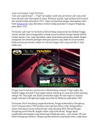 Pengertian Permainan Togel Keluaran Hk By Keluaranhkk Issuu