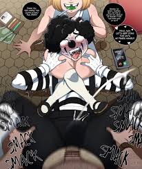 Mime and Daft (blackwhiplash), 3 images. Clown porn comics.