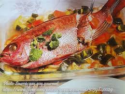 Roasted Maya Maya Red Snapper With Vegetables Panlasang Pinoy Meaty Recipes Recipe Fish Recipes Curry Recipes Seafood Recipes