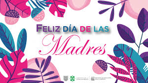 Feliz día de la madre texto de flores en inglés pegatina. Dia De Las Madres