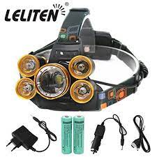 Leliten Rechargeable 20000lm Zoomable Headlamp 5xt6 Led Headlight Hunting Fishing Led Zoom Flashlight 2x 18650 Batter Led Headlamp 18650 Battery Led Headlights