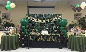Call Of Duty Themed Birthday Dessert And Candy Table Army Party Decorations Army Birthday Parties Birthday Party Tables