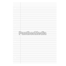 Die bauhütte zum weißen blatt e.v., auch hannoversche bauhütte genannt, ist ein 1880 unter führung des hannoverschen architekten conrad wilhelm hase. Leeres Weisses Blatt Papier Liniert Stock Photo 8930110 Bildagentur Panthermedia