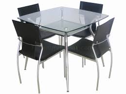 These pieces may feature wood or metal frames and a circular, square or rectangular surface. Glass Top Metal Legs Modern Square Dining Table W Shelf