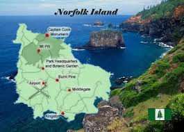 Geographic location of norfolk island. Norfolk Island Map New Postcard Island Map Norfolk Island Island