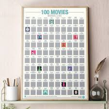 I like the poster but unfortunately it came with box a bit squashed and the poster had some scratches on it. 100 Movies Scratch Bucket List Poster By Gift Republic Notonthehighstreet Com