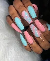 There are nail stickers that are scented and some that. Pink Blue Cotton Candy Nails Coffin Nails Designs Long Acrylic Nail Designs