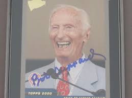 BOB SHEPPARD YANKEES PA ANNOUNCER SIGNED AUTO 2004 TOPPS #15 CARD SGC D10