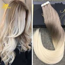 Black And Blonde Ombre Hair Extensions Ugeat 20pcs Balayage Tape In Remy Hair Extensions Black To Blonde 1b 16 22 50g Tape In Hair Extensions Human Hair Extensions Balayage Straight Hair