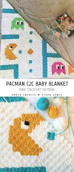 Pacman C2c Baby Blanket 40 X 40 Baby Girl Crochet Blanket Crochet Patterns Free Blanket Baby Blanket Crochet Pattern
