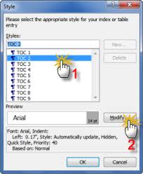 How To Modify A Table Of Contents In Microsoft Word Table Of Contents Format Word Table Table Of Contents