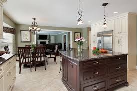 It's a tie for my favorite white kitchen cabinet paint color. Off White Kitchen With Dark Island Barrington Il American Traditional Kitchen Chicago By Abruzzo Kitchen Bath Houzz