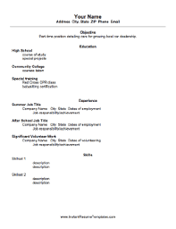 High School Student Resume Template