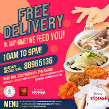 Enjoy Free Island Wide Delivery When You Order Monga Fried Chicken Founder Bak In 2020 Fried Chicken Delivery Menu Enjoyment