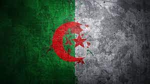 The national flag of algeria consists of two equal vertical bars, green and white, charged in the center with a red star and crescent, a symbol of islam as the nation's prominent faith. Algeria Flag Wallpaper Hd Wallpapers 1080p Algeria Flag Wallpaper Flag