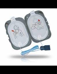 I låget finder du en pose, der indeholder de pads, som skal sættes på patienten. Hjertestarter Elektroder Philips Laerdal Heartstart Frx Smart Pads Ii Til Voksne