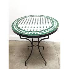 Moroccan Mosaic Tile Bistro Table On Iron Base Mosaic Table Top Tile Tables Mosaic Tile Table