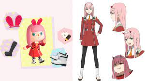 Animal Crossing New Horizons Template Design Zero Two Darling In The Franxx Inspired Animal Crossing Animal Crossing Game Animal Crossing Qr
