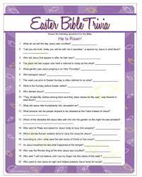 Spruce up your tot's holiday basket with these cute crafts. Printable Easter Bible Trivia Easter Sunday School Easter Bible Easter Lessons