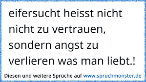 Eifersucht Heisst Nicht Nicht Zu Vertrauen Sondern Angst Zu Verlieren Was Man Liebt Spruchmonster De