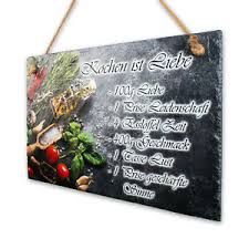 Wandbild Krauter Mit Spruch Und Motiv Wand Deko Aus Schiefer Fur Kuche 30x20cm Ebay