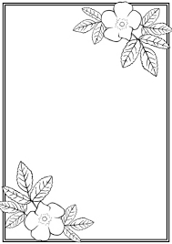 Flower border clipart commercial line drawing black white #6168534. Simple Flower Floral Black Simple Flower Floral Border Design Novocom Top