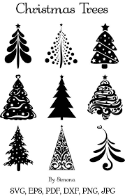Christmas Trees Svg Png Etsy Christmas Tree Stencil Christmas Stencils Christmas Tattoo