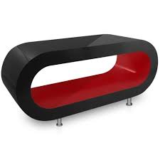 A combination of solid wood, glass, and leather makes this contemporary coffee table an attractive piece in any contemporary environment. Black Orbit Coffee Table Red Inner Atlantic Shopping