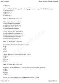 · atomic structure practice worksheet answers using instructive subjects. Ncert Solutions For Class 9 Science Chapter 4 Structure Of The Atom Aglasem Schools