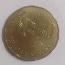 ᐈ how much is 50【fifty】 sentaro in indian rupee? 50 Sen 2013 Bank Negara Malaysia Used