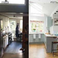 (my instructable is two story house playable with a dynamic model tank) my photo notes arn't apearing on my published instructab. Galley Kitchen Makeover With Pale Blue Cabinets Roof Lantern And Parquet Flooring