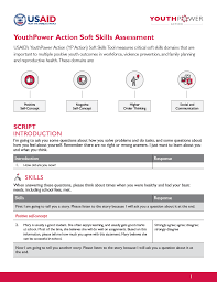 Learn more about the most important soft skills and how to develop them. Youthpower Action Youth Soft Skills Assessment Youthpower