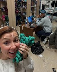 Even though the Lamb is closed for a few days, there are still places and  opportunities for you to gather and make together. Public stitching can  lead to new conversationGloria Yagernew friendhips,