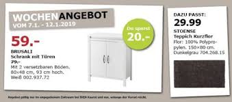 Benötigen sie eine anleitung für ihre ikea brusali schrank? Ikea Kaarst Brusali Schrank Mit Turen 80x48x93 Cm Weiss Schrankturen Ikea Ikea Kaarst