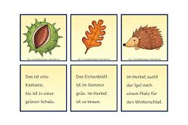 Herbst Bild Satz Memorys Kl 2 3 Basteln Mit Kindern Herbst Lesen Lernen 1 Klasse Herbst