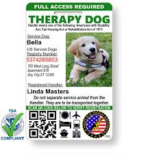 Just 4 Paws Custom Holographic Qr Code Therapy Dog Id Card With Registration To Service Dogs Registry With Strap Portrait St Therapy Dogs Dog Id Service Dogs