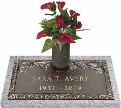 In ground cemetery vases images vases grave flower vase cemetery description: Bronze Headstone 24x14 Individual With Vase Honor Life
